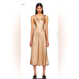 MaxMara Leisure Bronze Satin Slip Dress